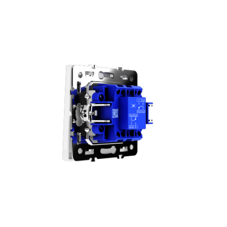 Перекрестный переключатель встраиваемый Voltum S70 одноклавишный 10А, (белый глянцевый)