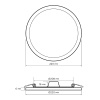 06-56 Светодиодная панель встраиваемая круглая 220В, 24Вт, CRI:80Ra, 1920Лм, Ф 220/208 мм, алюминиевый корпус, изолированный драйвер, 6500K APEYRON