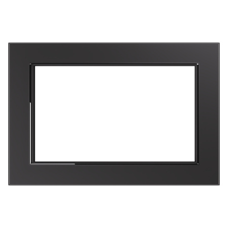 Рамка 2-местная (без перемычки), стекло, STEKKER, GFR00-7012-06, серия Катрин, графит