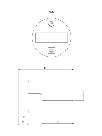 Спот LED 6Вт Матовое Золото IP20 Bit FR10010CW-L6MG Freya