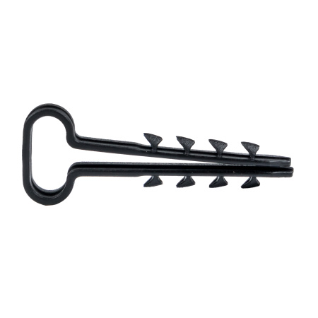 Дюбель-хомут (6х14 мм) для плоского кабеля черный (100 шт) PROxima EKF