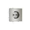 Розетка встраиваемая Voltum S70 с заземлением и защитными шторками, 16А, (шелк)