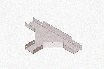 Лоток тройниковый замковый перфорированный ОТЗ 100х100 УТ1,5, оцинкованный лист, S0,8
