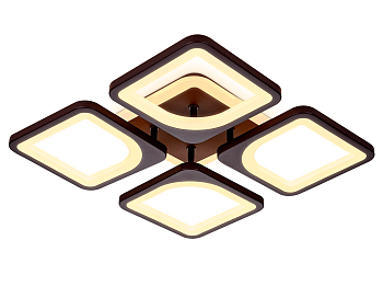 Потолочный светодиодный светильник с пультом FA442/4 CF кофе 78W 520*520*80 (ПДУ РАДИО 2.4G) Ambrella Light