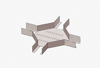 Лоток крестообразный глухой КМГ 100х100 УХЛ1, оцинкованный лист S1,0