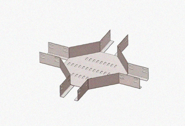 Лоток крестообразный глухой КМГ 100х100 УХЛ1, оцинкованный лист S1,0