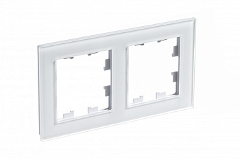 ATLASDESIGN NATURE Рамка 2 поста органическое стекло белый Schneider Electric 