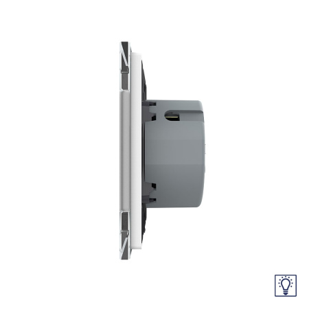 Сенсорный диммер Quadro 1 клавиша 1 пост Белый Livolo