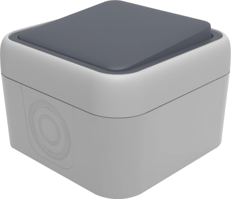 Donel W55 Выключатель 1-кл. накладной, серый, IP55, серия (тип) DIP55