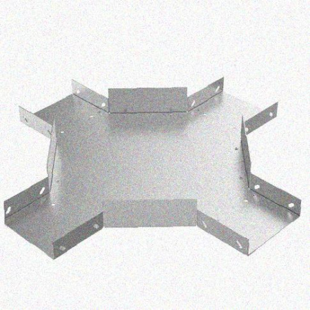 Лоток крестообразный замковый глухой КМЗГ 600х80 УТ1,5, оцинкованный лист, S1,5