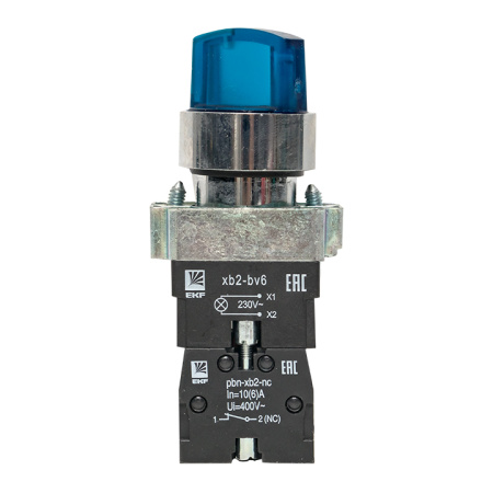 Переключатель BD33 3P c синей подстветкой 230В NO PROxima EKF