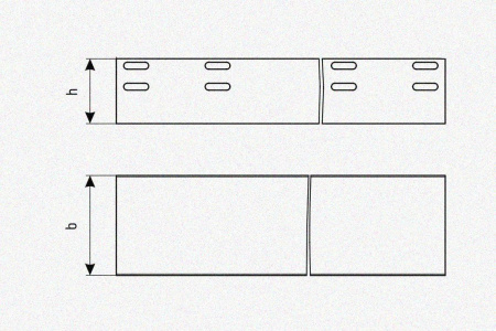 Лоток глухой ЛМГ 400х50х2000 У3, окрашенный, S1,5