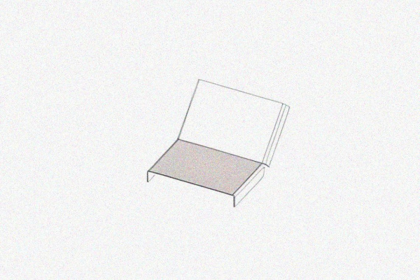 Крышка лотка КЛП 150х65-45 УТ1,5 для поворота трассы вверх на 45, оцинкованный лист S1,5