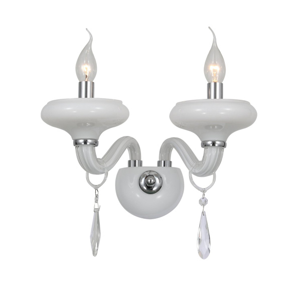 Бра Хром, Белый/Белый, Прозрачный E14 2*40Вт SL756.501.02 ST LUCE