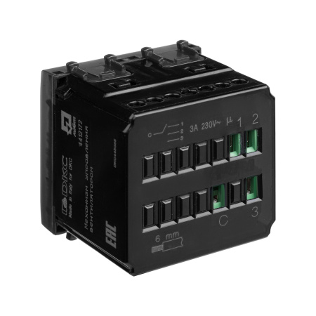 Механизм управления вентиляторами модульный, "Avanti", "Черный матовый", 2 модуля DKC