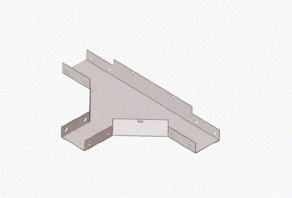 Лоток тройниковый замковый глухой ОТЗГ 200х100 У3, окрашенный, S1,5
