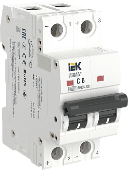 Выключатель автоматический ВА МОД M06N-DC 2П C 6А ARMAT IEK