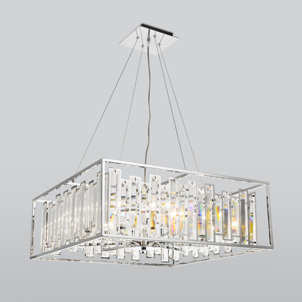 Подвесная люстра с хрусталем 9*E14 60Вт хром IP20 Cella (312/9 хром) Bogate's