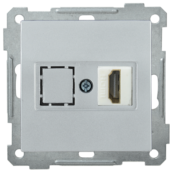 Розетка HDMI РHDMI-0-Б BOLERO серебряный IEK