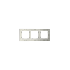 Рамка стеклянная Voltum S70 на 3 поста, (сталь, стекло)