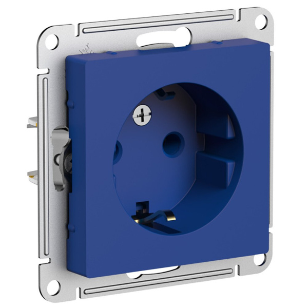 ATLASDESIGN Розетка с заземлением 16А, аквамарин Schneider Electric