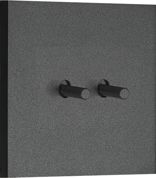 Donel N96 выключателя звонкового типа на 2 тумблера, Цилиндр, 10AX 250V, Черный, серия DT