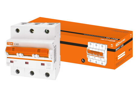 Выключатель автоматический ВА МОД ВА47-125 3П 40А 15кА С TDM