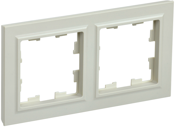 BRITE Рамка 2-местная РУ-2-БрКр бежевый IEK