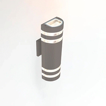 Фасадный светильник GWL-2MR16-GU10-R-IP65 Графит с двойным боковым рассеивателем Потис General