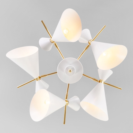 Потолочная люстра 5*E14 60Вт белый, золотой IP20 Apart (70114/5 белый) Eurosvet