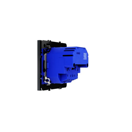 Розетка встраиваемая Voltum S70 с заземлением и защитными шторками, 16А, с USB, A+A, (графит)