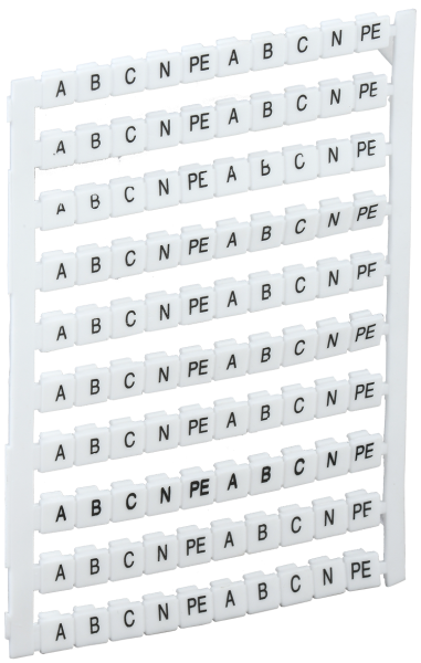 Маркеры для КВИ-4/16мм2 с символами "A, B, C, N, PE" IEK