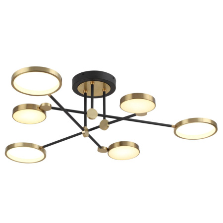 Потолочный св-к IP20 LED 55W 2615Лм DENZEL металл/черный с бронзой ODEON LIGHT