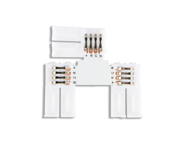 Соединитель T для светодиодной ленты 5050 12/24V (4 конт.) GS7001 (5шт) Ambrella Light Соединитель T для светодиодной ленты 5050 12/24V (4 конт.) GS7001 (5шт) Ambrella Light