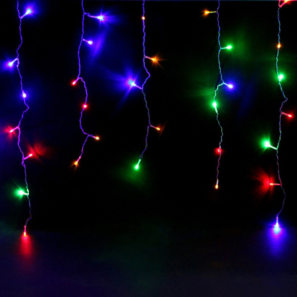 Гирлянда новогодняя"Бахрома" GLFG-48-180-50-IP20-FL-RGB 48 диодов 1.8x0.5 м с контр 8 режимов General