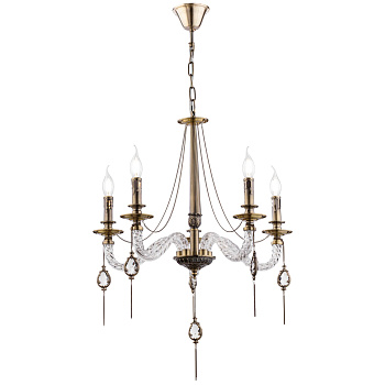 Люстра 5*E14 40Вт Бронза Антик IP20 Charis FR2007PL-05BZ Freya