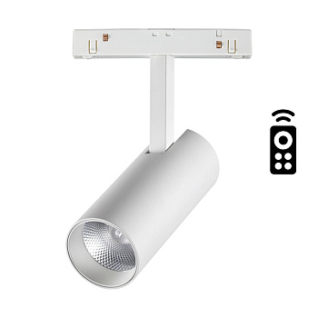 Трековый св-к димм.с ДУ,со сменой цв.темп.IP20 LED 3000~6500К 12W 48V белый FLUM E NOVOTECH