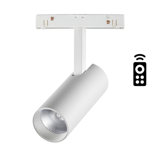 Трековый св-к димм.с ДУ,со сменой цв.темп.IP20 LED 3000~6500К 12W 48V белый FLUM E NOVOTECH