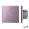 Сенсорный радиоуправляемый диммер 1 клавиша 1 пост Розовый Livolo