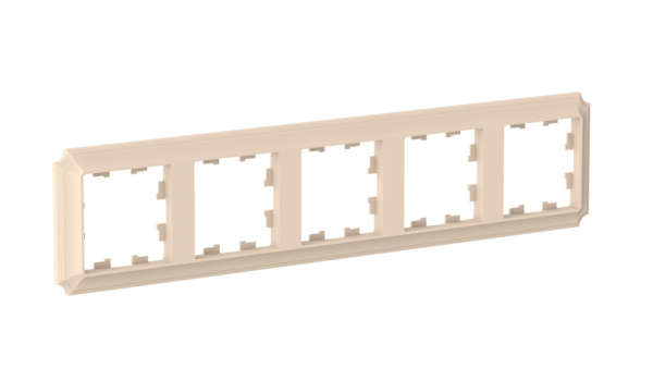 ATLASDESIGN ANTIQUE 5-постовая РАМКА, универсальная, ПЕСОЧНЫЙ Schneider Electric