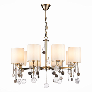 Люстра подвесная Бронза/Бежевый E14 8*40Вт SLE107933-08 EVOLUCE