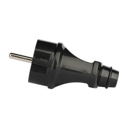 Вилка прямая с/з черн, 16А 250В PROxima EKF