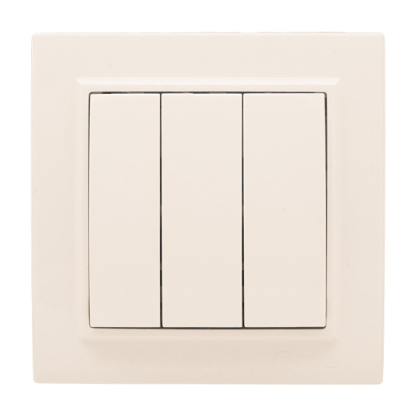 Минск Выключатель 3-кл, СП 10А бежевый EKF