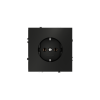 Розетка встраиваемая Voltum S70 с заземлением 16А, (черный матовый)