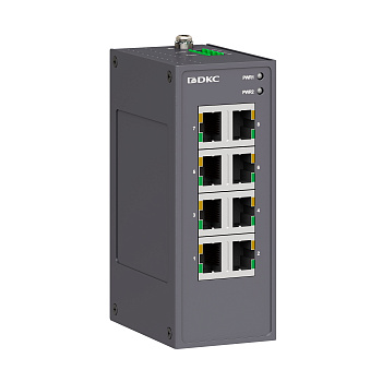 Промышленный неуправляемый коммутатор, арт. N1000-8T-P2 DKC