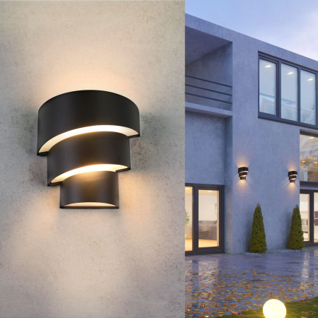 Настенный светодиодный светильник 15Вт 3000К черный IP54 Helix (a039955) Elektrostandard