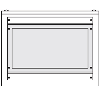 Секционная панель, углублённая, В=600мм, Ш=800мм DKC