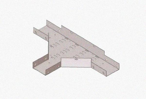 Лоток тройниковый замковый перфорированный ОТЗ 300х80 УТ1,5, оцинкованный лист, S1,5