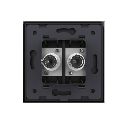 Розетка ТВ двойная Черная Livolo