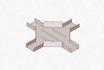 Лоток крестообразный замковый перфорированный КМЗ 400х65 УТ1,5, оцинкованный лист S1,0